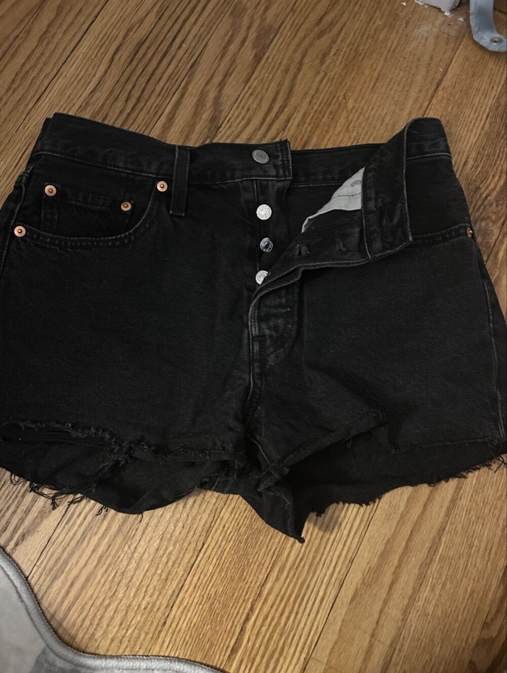 Levi's Black Denim Jean Shorts